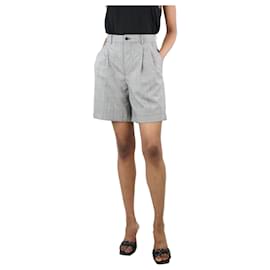 Autre Marque-Graue Shorts aus Wolle mit Gingham-Karomuster – Größe XS-Grau