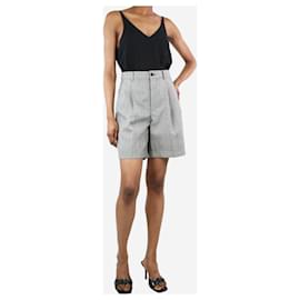 Autre Marque-Short en laine à carreaux vichy gris - taille XS-Gris