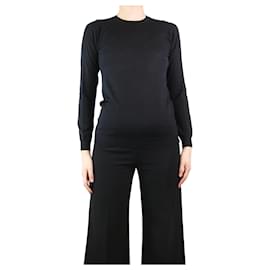 Prada-Black light knit top - size UK 10-Black