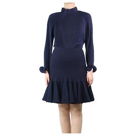 Tibi Blue high-neck pleated top - size S Blue