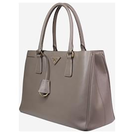 Prada-Grey medium Saffiano leather Galleria top handle bag-Grey