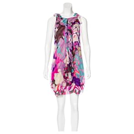 Diane Von Furstenberg-Vestido de seda chiffon Deana de DvF-Multicolor