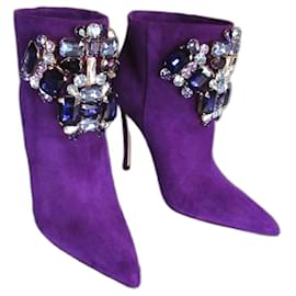 Dsquared2-Dsquared2 lila Wildleder- und Kristallstiefel-Lila