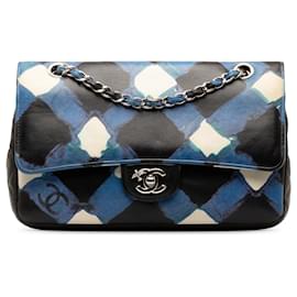 Chanel-Chanel Blue Medium Classic Airline lined Flap-Blue