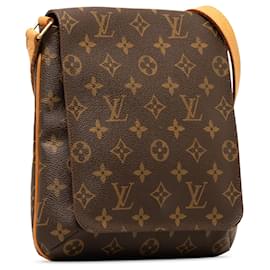 Louis Vuitton-Louis Vuitton Brown Monogram Musette Salsa Short Strap-Brown