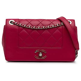 Chanel-Patta trapuntata vintage piccola Mademoiselle rosa Chanel-Rosa