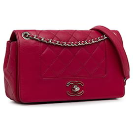 Chanel-Chanel Pink Small Mademoiselle Vintage Quilted Flap-Pink