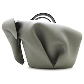 Loewe-Bolso satchel grande con elefante de piel gris LOEWE-Gris
