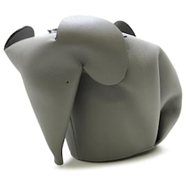 Loewe-LOEWE Grand cartable éléphant en cuir gris-Gris