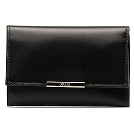 Prada-Prada Black Leather Key Case-Black