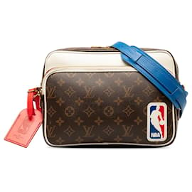 Louis Vuitton-Bolso bandolera Louis Vuitton marrón NBA con monograma Nil-Castaño