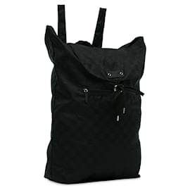 Gucci-Gucci Black GG Nylon Bear Charm Backpack-Black