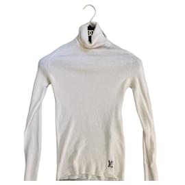Louis Vuitton-Camisola de gola alta em lã/seda LOUIS VUITTON tamanho XS/S-Branco