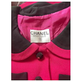 Chanel-chaqueta de pista de 1991-Fucsia