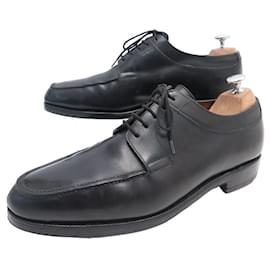 John Lobb-ZAPATOS DERBY BARROS JOHN LOBB 9.5mi 43.5 Zapatos de cuero negro-Negro
