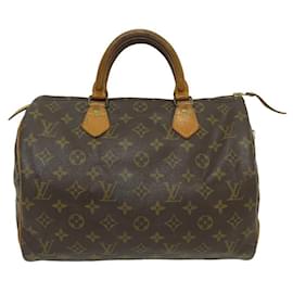 Louis Vuitton-Louis Vuitton Speedy Handbag 30 IN MONOGRAM M CANVAS41108 HAND BAG PURSE-Brown