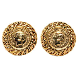 Chanel-Chanel Mademoiselle Round Clip On Earrings Earrings Metal in Good condition-Other