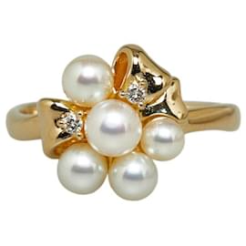 Tasaki-TASAKI 18k Gold Diamond Pearl Ring Ring Metal in Excellent condition-Other