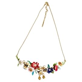 Les Nereides-Flower and bee necklace-Multiple colors