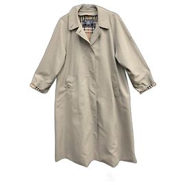 Burberry Raincoat Beige Cotton Polyester Beige