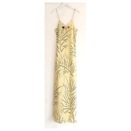 Autre Marque-Rodarte yellow silk corsage embellished slip dress-Yellow