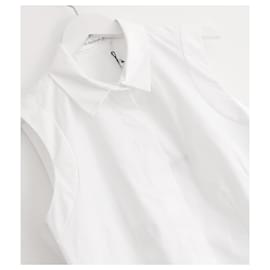 Victoria Beckham-Victoria Beckham Jeans Sleeveless Sports Shirt-White