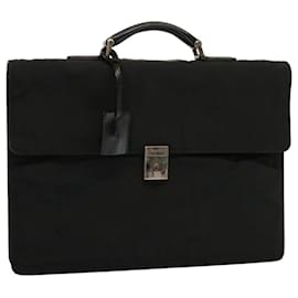 Gucci-GUCCI Hand Bag Nylon Black Auth bs13178-Black