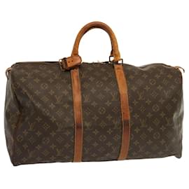 Louis Vuitton-Louis Vuitton-Monogramm Keepall 50 Boston Bag M.41426 LV Auth 68884-Monogramm