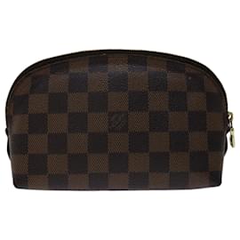 Louis Vuitton-Estuche de cosméticos PM N de LOUIS VUITTON Damier Ebene Pochette47516 LV Auth 70005-Otro