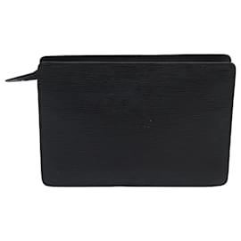 Louis Vuitton-LOUIS VUITTON Epi Pochette Homme Clutch Bag Black M52522 LV Auth ep3793-Black