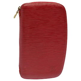 Louis Vuitton-LOUIS VUITTON Epi Agenda Geode Monedero Rojo M63877 LV Auth 69833-Roja