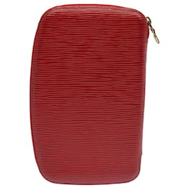 Louis Vuitton-LOUIS VUITTON Epi Agenda Geode Monedero Rojo M63877 LV Auth 69833-Roja