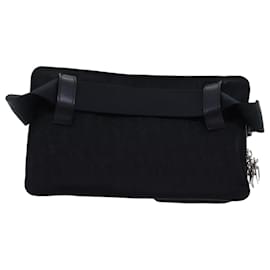 Christian Dior-Christian Dior Trotter Canvas Waist bag Black Auth ep3700-Black
