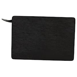 Louis Vuitton-LOUIS VUITTON Epi Pochette Homme Clutch Bag Black M52522 LV Auth 69397-Black