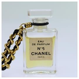 Chanel-CHANEL Collier Parfum Or CC Auth ar11597b-Doré