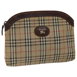 Autre Marque-Burberrys Nova Check Bolsa Lona Bege Marrom Auth bs13177-Marrom,Bege