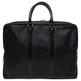 Louis Vuitton-LOUIS VUITTON Epi Porte Documents Voyage Business Bag Black M54472 Auth ep3819-Black