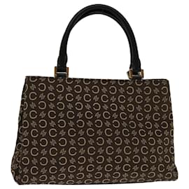 Céline-CELINE C Macadam Canvas Bolso de mano Marrón Auth 69886-Castaño