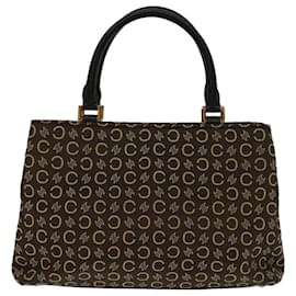 Céline-CELINE C Macadam Canvas Bolso de mano Marrón Auth 69886-Castaño