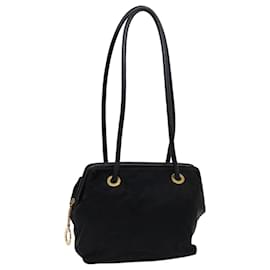 Céline-CELINE Tote Bag Nylon Black Auth 67328-Black