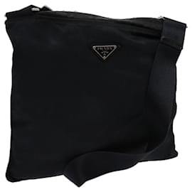 Prada-PRADA Shoulder Bag Nylon Black Auth 69689-Black