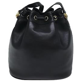 Gucci-GUCCI Interlocking Shoulder Bag Leather Black 001 904 0791 Auth yk11420-Black