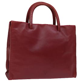 Prada-PRADA Hand Bag Leather Red Auth ar11571b-Red