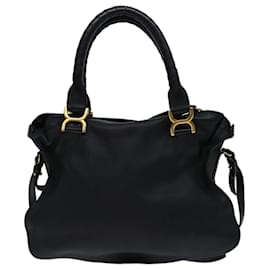 Chloé-Chloe Mercy Hand Bag Leather 2way Black Auth yk11313-Black
