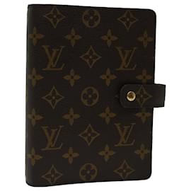 Louis Vuitton-LOUIS VUITTON Monogram Agenda MM Day Planner Cover R20105 LV Auth 70012-Monogram