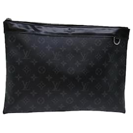 Louis Vuitton-LOUIS VUITTON Monogram Eclipse Pochette Discovery Handtasche M62291 Auth 70078-Andere