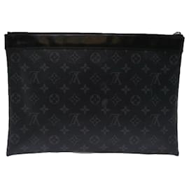 Louis Vuitton-LOUIS VUITTON Monogram Eclipse Pochette Discovery Clutch Bag M62291 auth 70078-Other