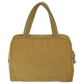 Prada-PRADA Hand Bag Nylon Beige Auth 69941-Beige