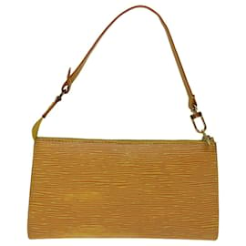 Louis Vuitton-LOUIS VUITTON Epi Pochette Accessori Pochette Giallo M52989 LV Auth ar11612B-Giallo