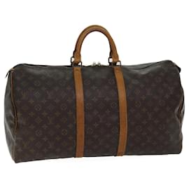 Louis Vuitton-Louis Vuitton-Monogramm Keepall 55 Boston Bag M.41424 LV Auth 69921-Monogramm